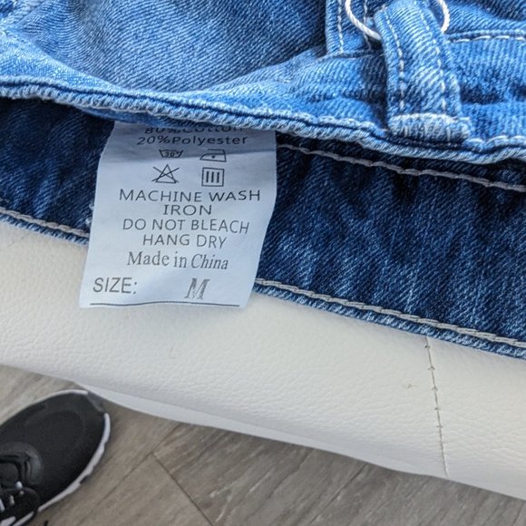 Women's High Rise Distressed Blue Jeans 49ers - Picture 5 of 9